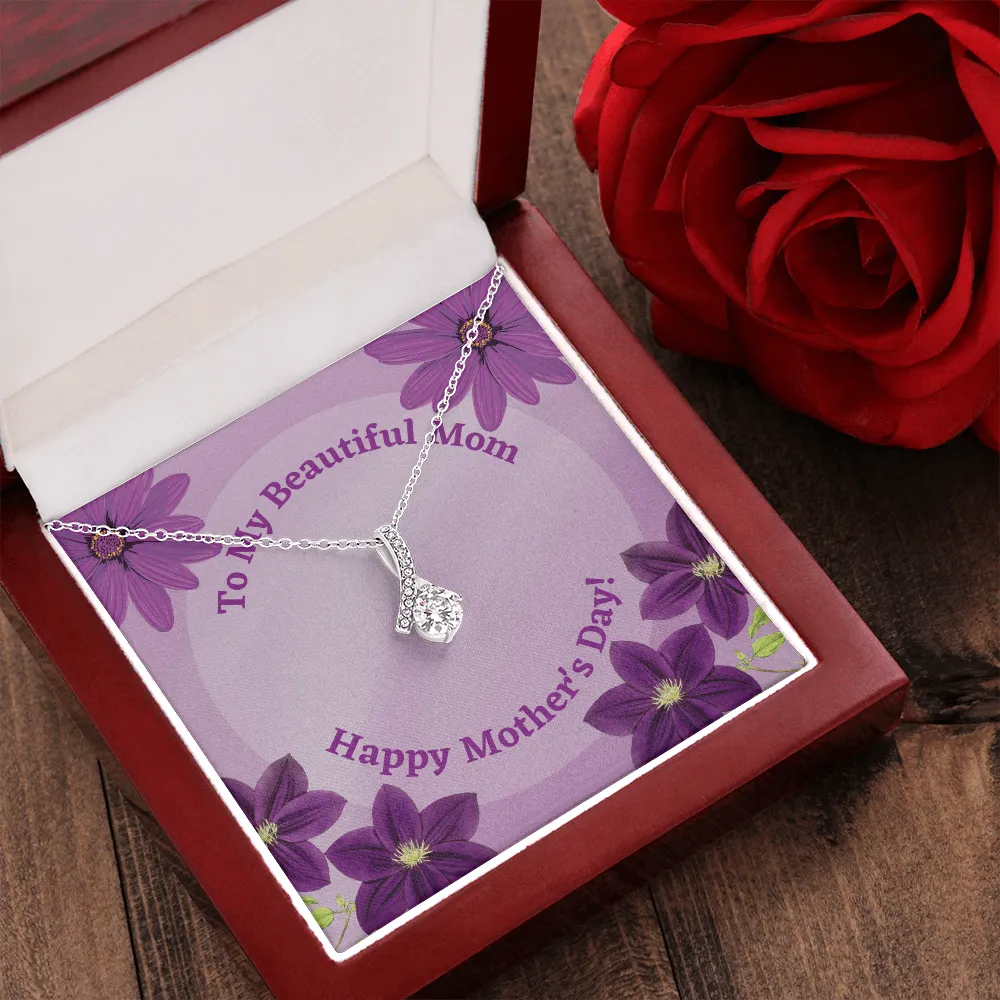 Happy Mother's Day Beautiful Mom alluring Beauty Necklace