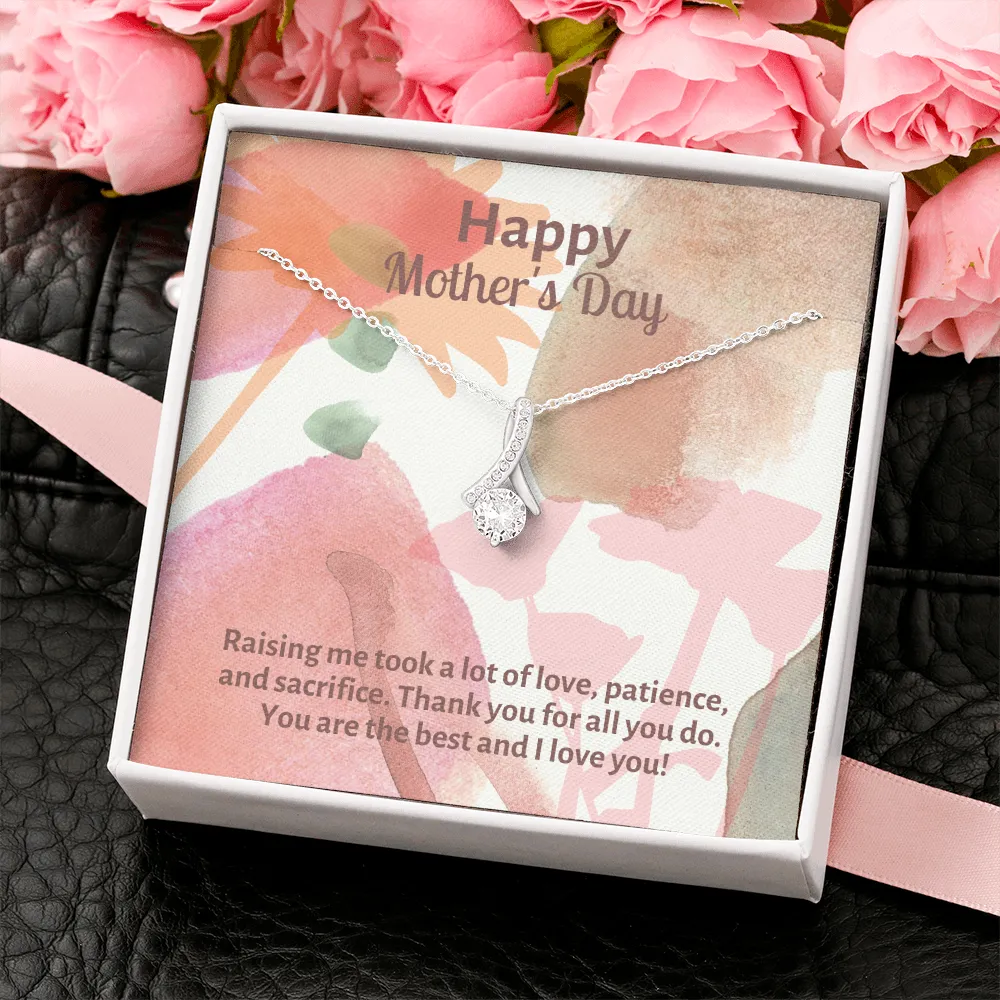 Happy Mother's Day Raising Me Was Hard alluring Beauty Necklace