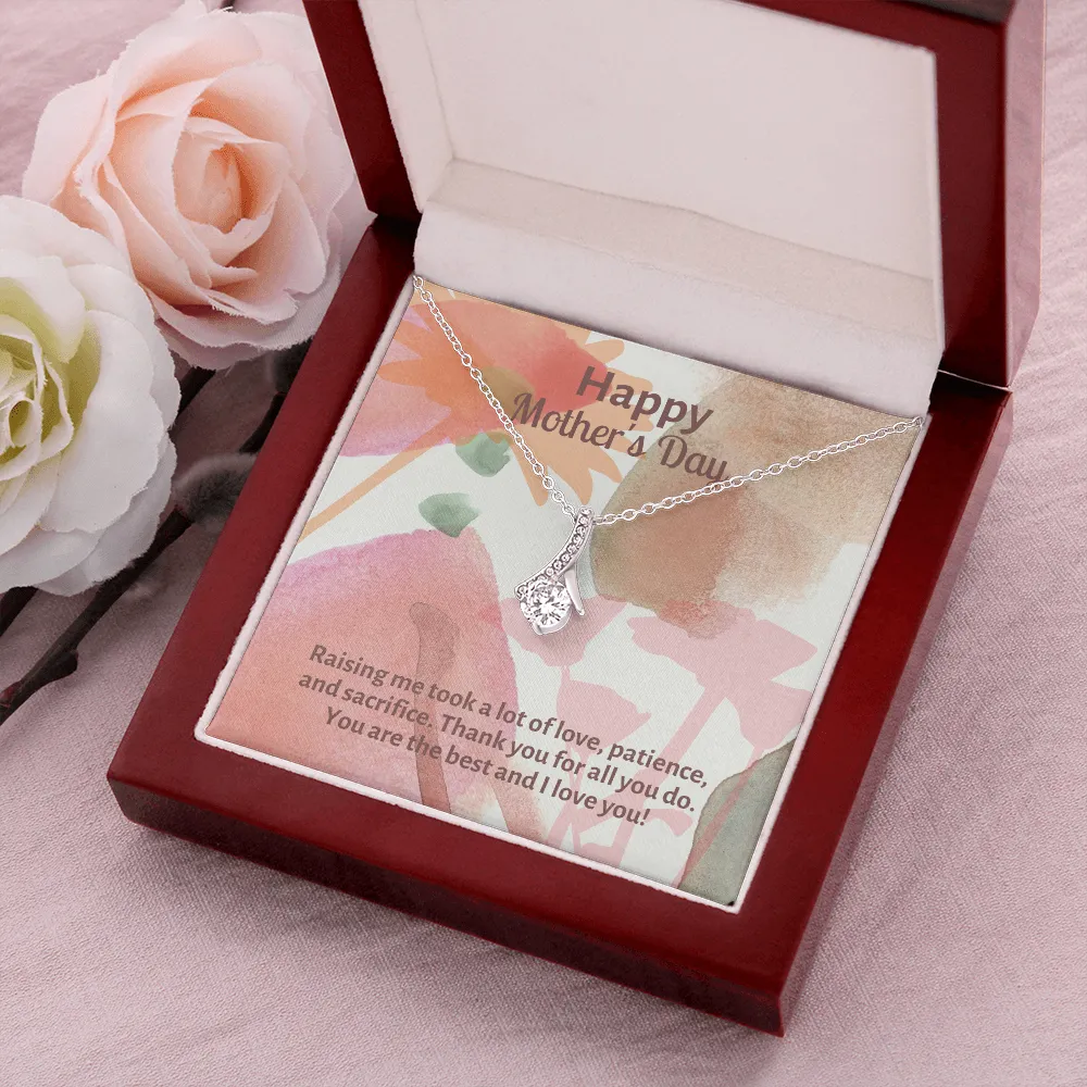 Happy Mother's Day Raising Me Was Hard alluring Beauty Necklace
