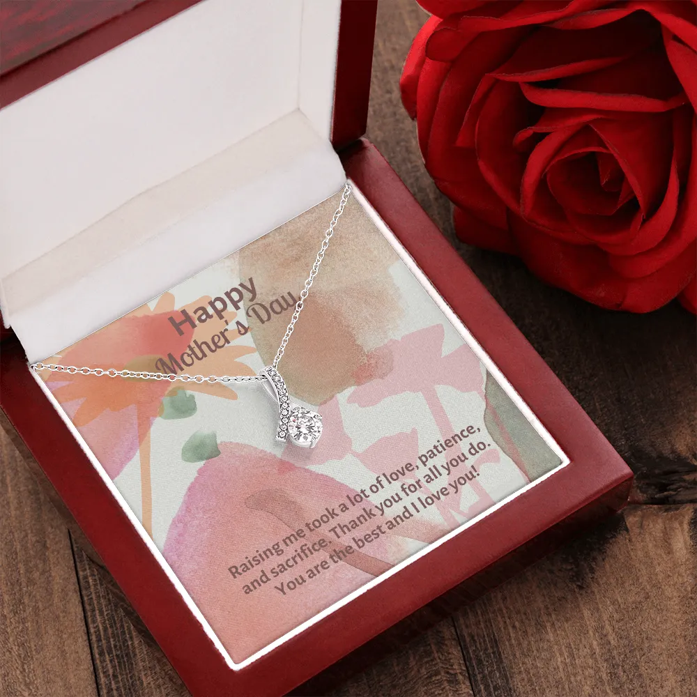 Happy Mother's Day Raising Me Was Hard alluring Beauty Necklace