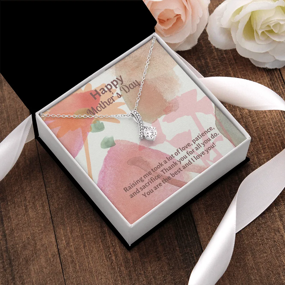 Happy Mother's Day Raising Me Was Hard alluring Beauty Necklace