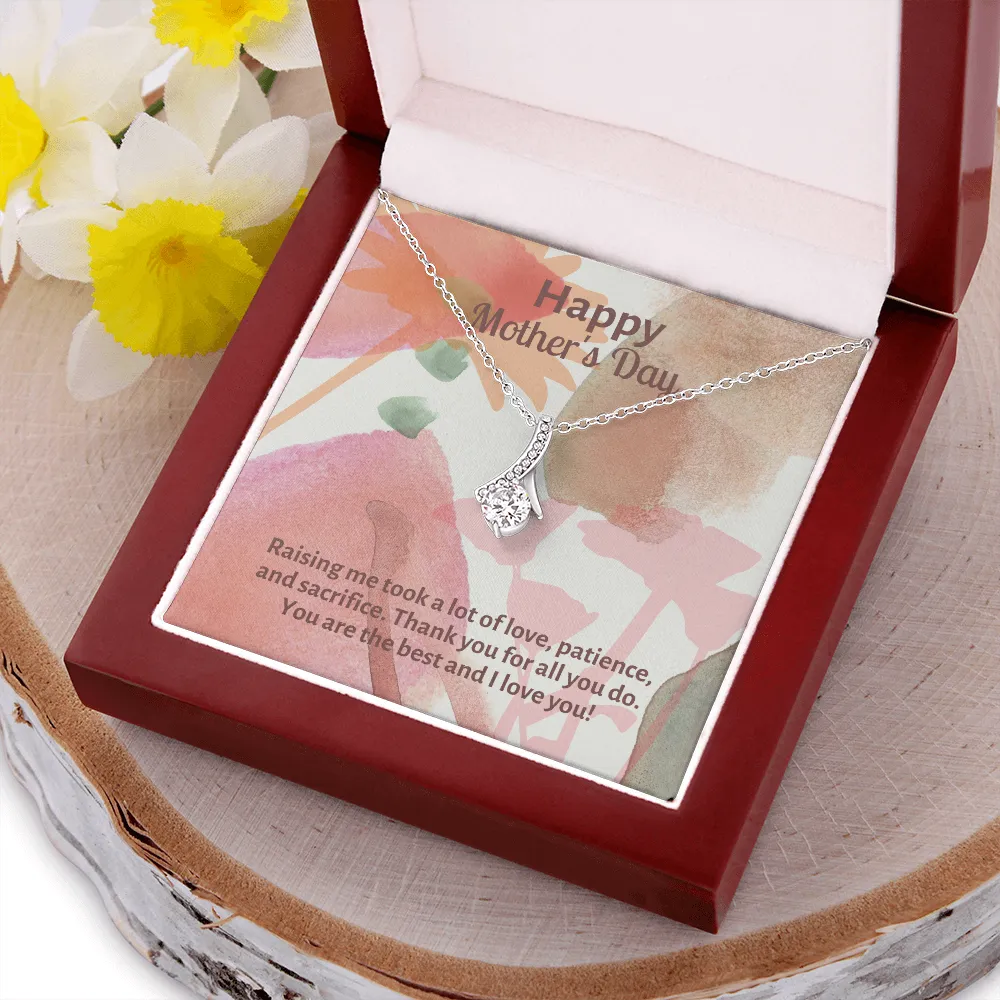 Happy Mother's Day Raising Me Was Hard alluring Beauty Necklace