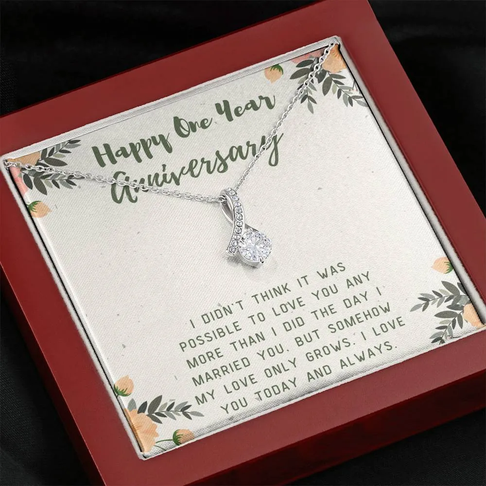Happy One Year Anniversary Necklace