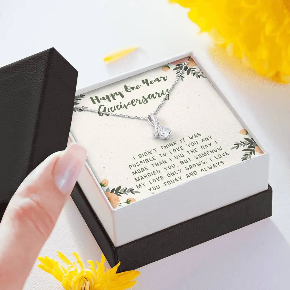 Happy One Year Anniversary Necklace