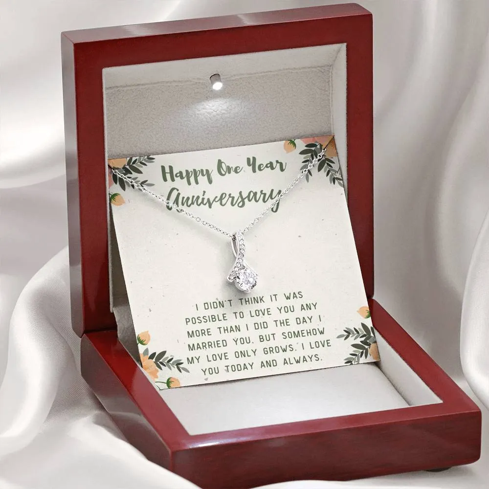 Happy One Year Anniversary Necklace