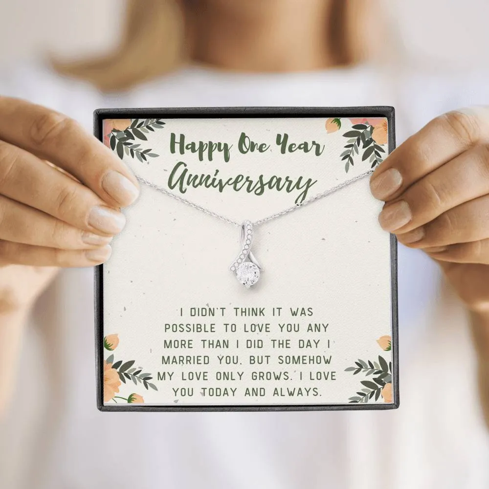 Happy One Year Anniversary Necklace