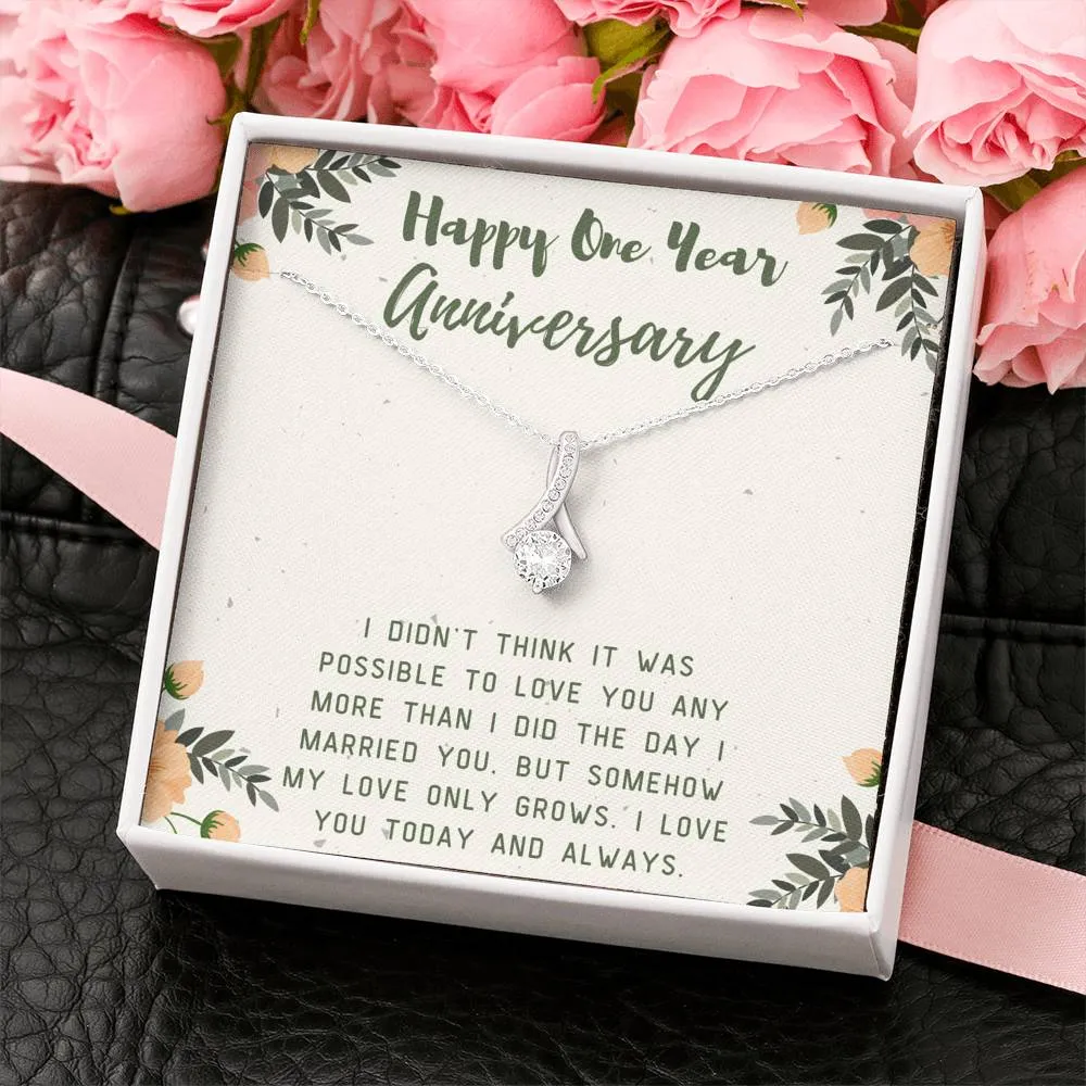 Happy One Year Anniversary Necklace