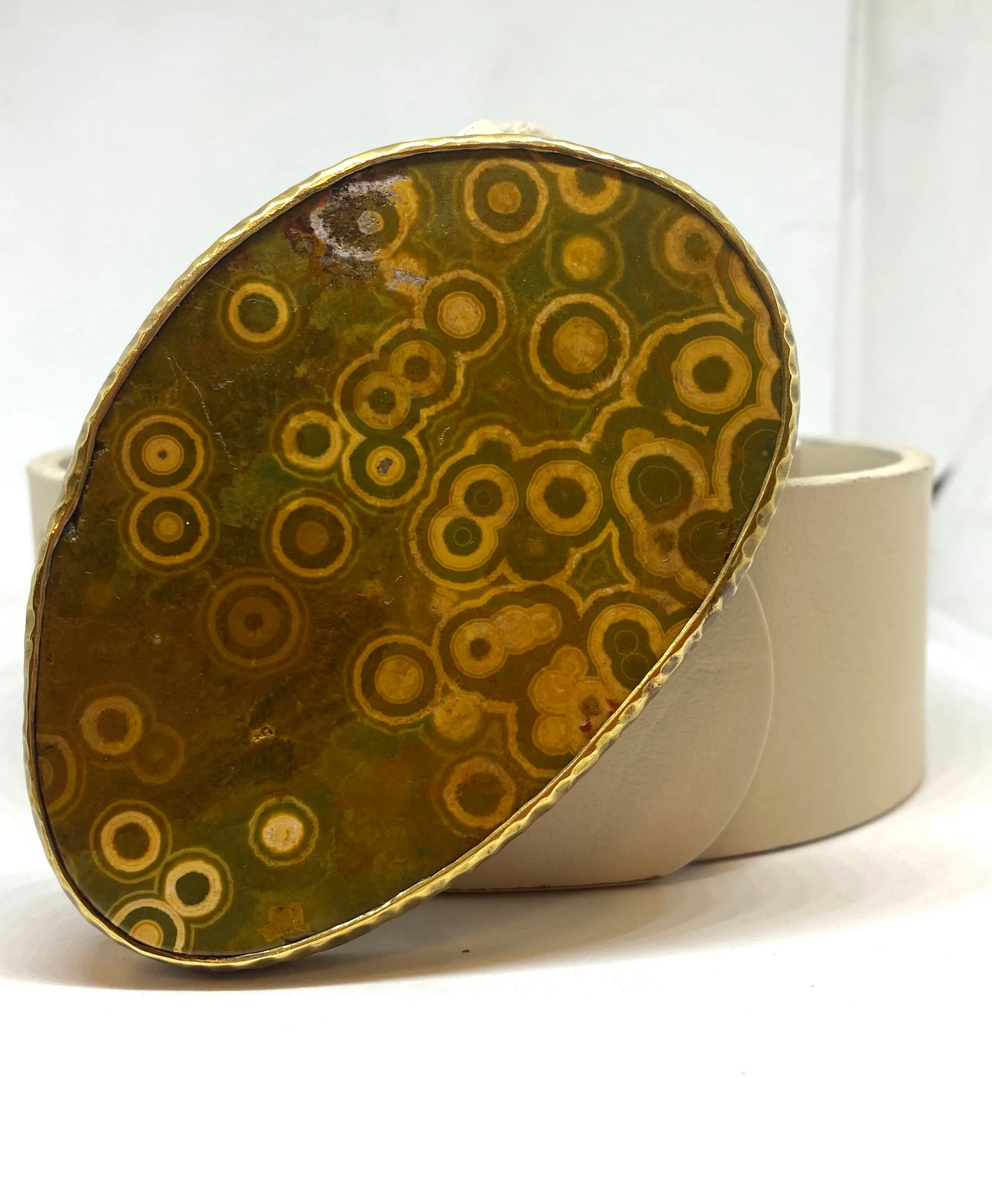 Heather Benjamin Ocean Jasper Belt Buckle w/ Strap