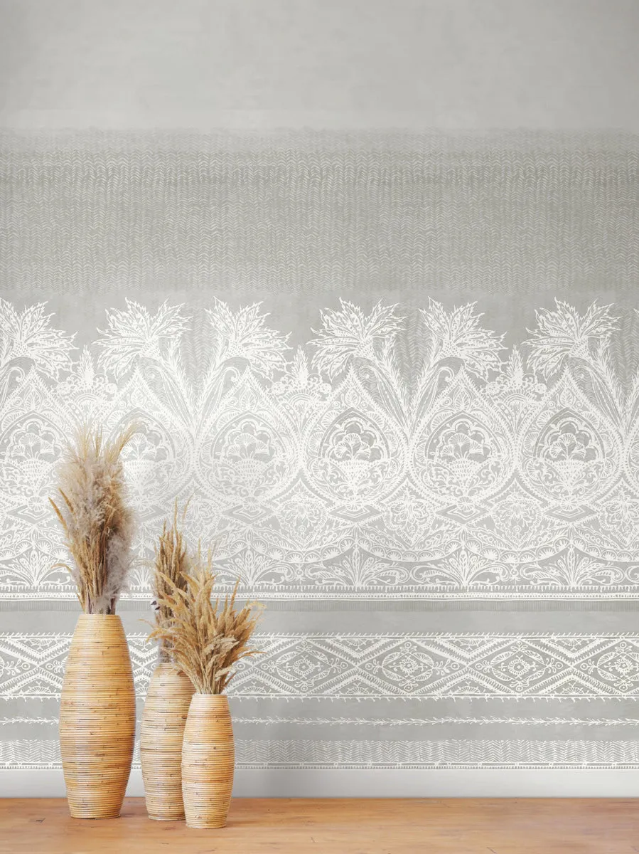 Henna Mural  Grey (per stripe)