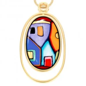 Hommage à Hundertwasser Street Rivers WaterDrop Pendant
