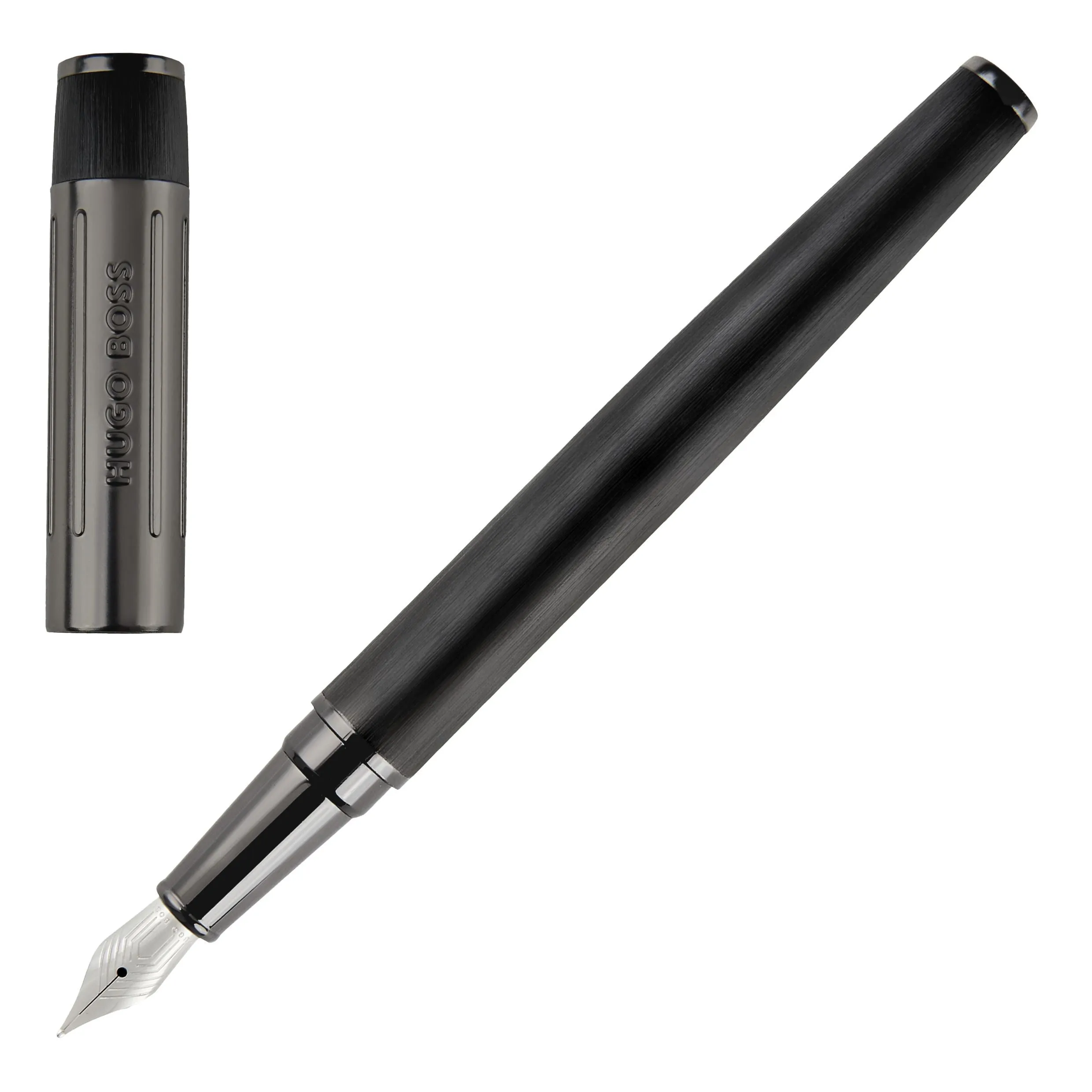 HUGO BOSS HSV3062A-Fountain pen Gear Ribs Black