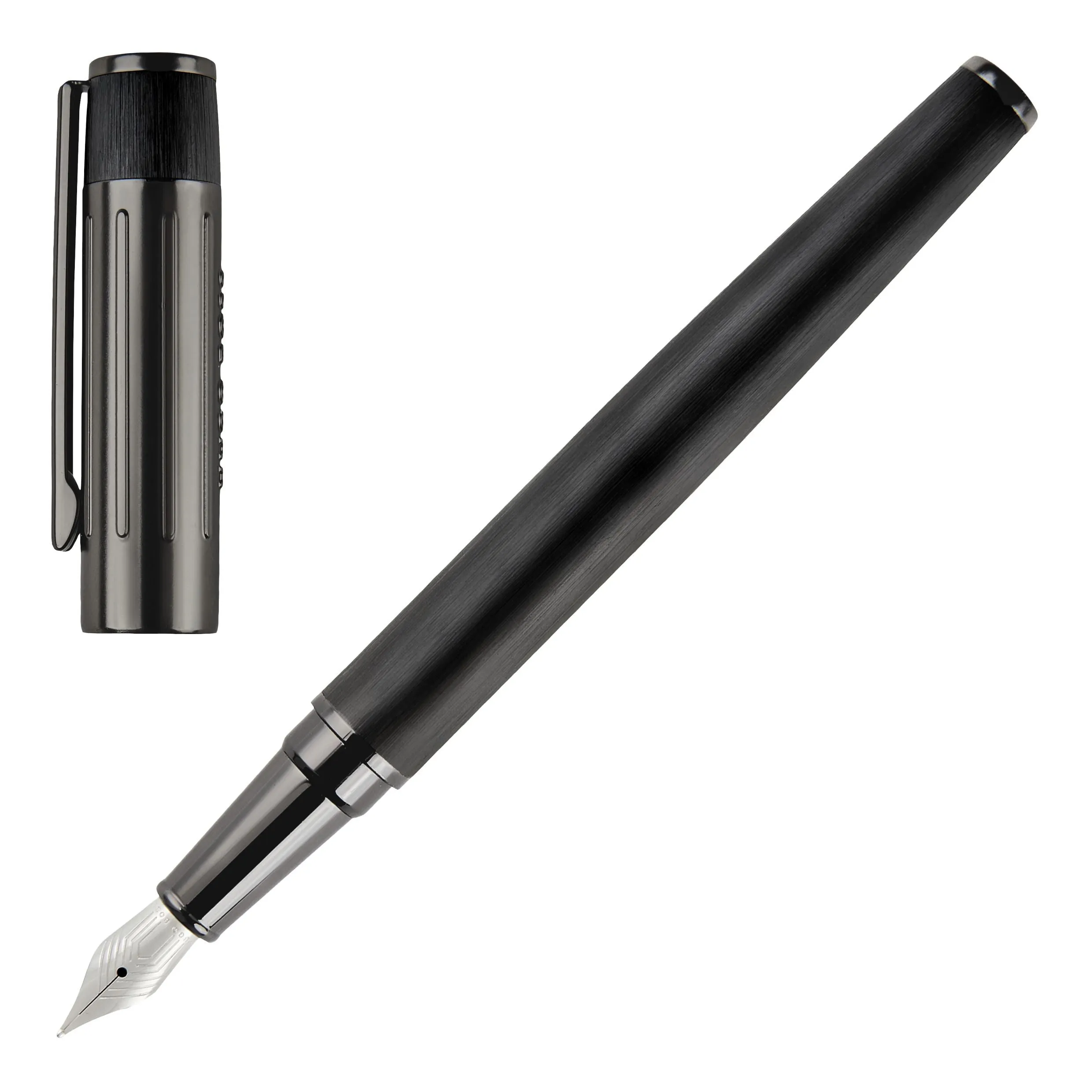 HUGO BOSS HSV3062A-Fountain pen Gear Ribs Black
