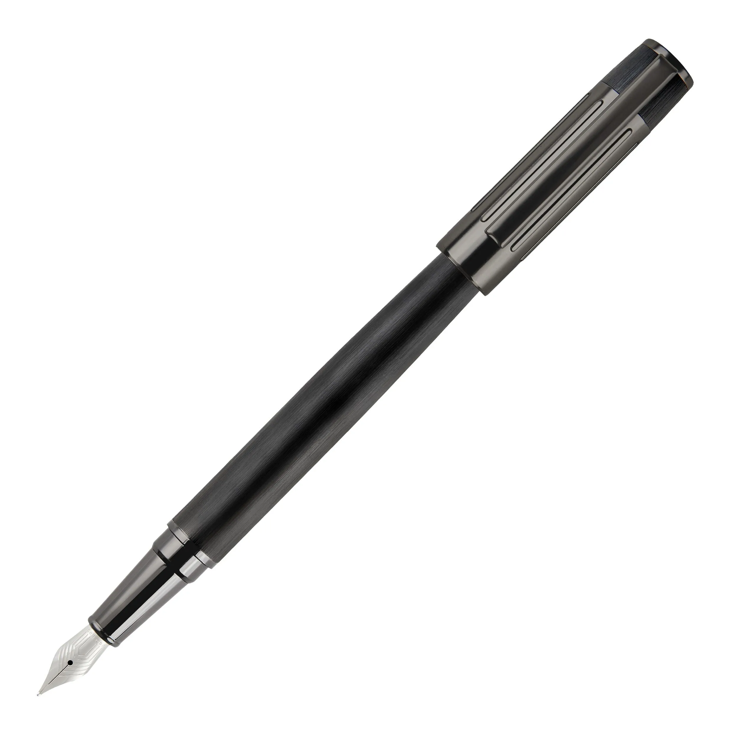 HUGO BOSS HSV3062A-Fountain pen Gear Ribs Black