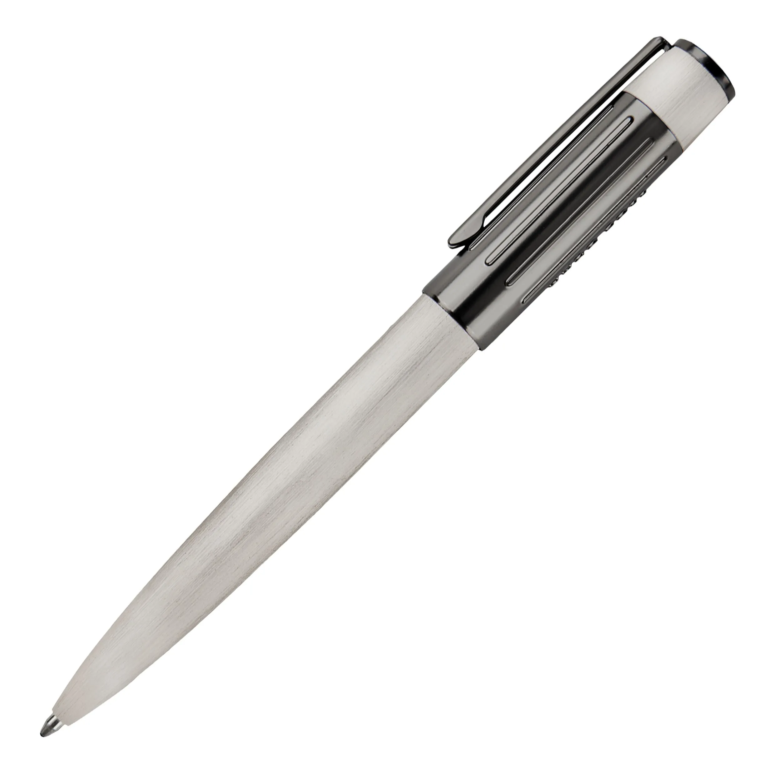 HUGO BOSS HSV3064B-Ballpoint pen Gear Ribs Chrome