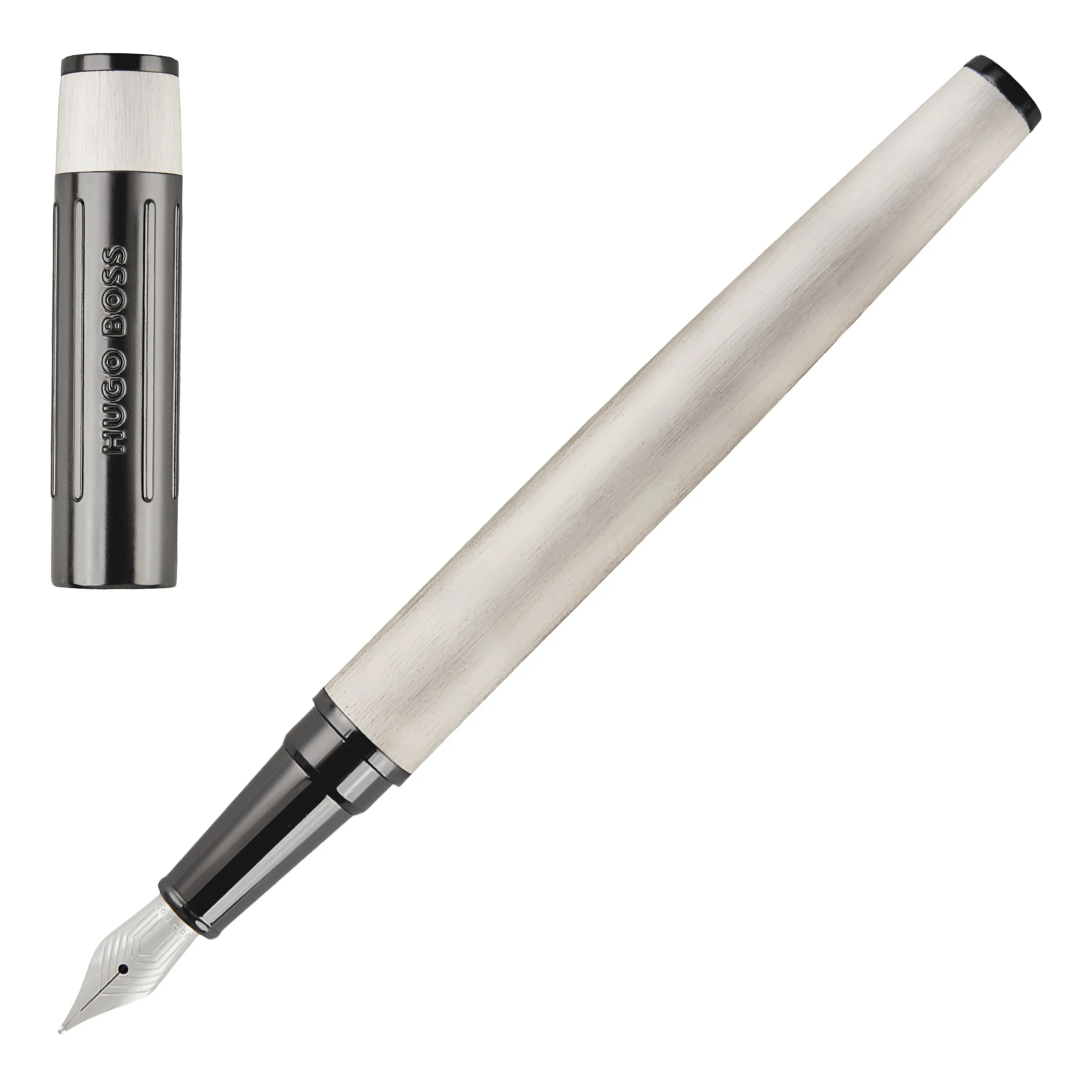 HUGO BOSS HSV3065B-Rollerball pen Gear Ribs Chrome