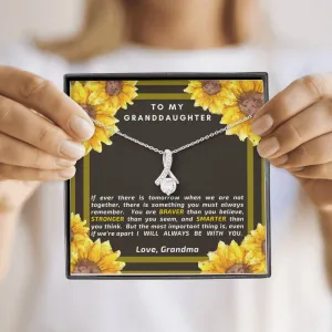 I will always be with you-Alluring Beauty Solitaire Necklace for Granddaughter