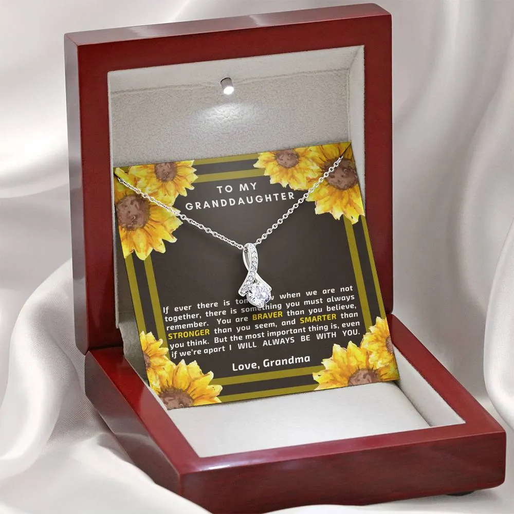 I will always be with you-Alluring Beauty Solitaire Necklace for Granddaughter