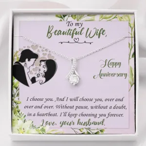 I’ll keep choosing you forever-Alluring Beauty Solitaire Necklace for Anniversary