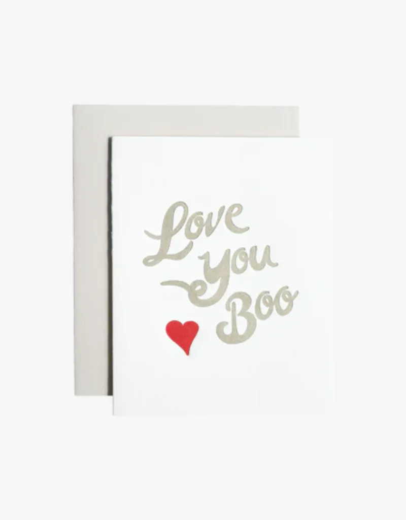 Ink Paper Crafts Love You Boo Greeting Card