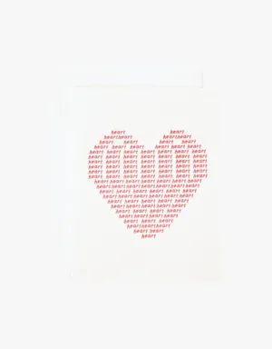 Ink Paper Crafts Typographic Heart Love Greeting Card