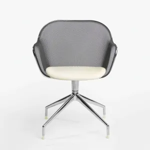 Iuta Swivel Armchair White Seat