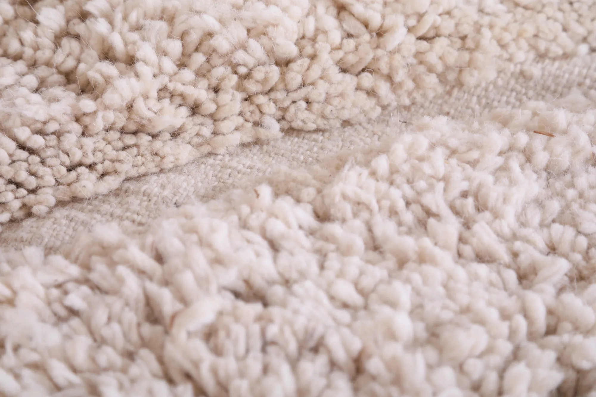 Ivory Beni Ourain - Rug All Wool - Handmade Moroccan Rug - Custom Rug