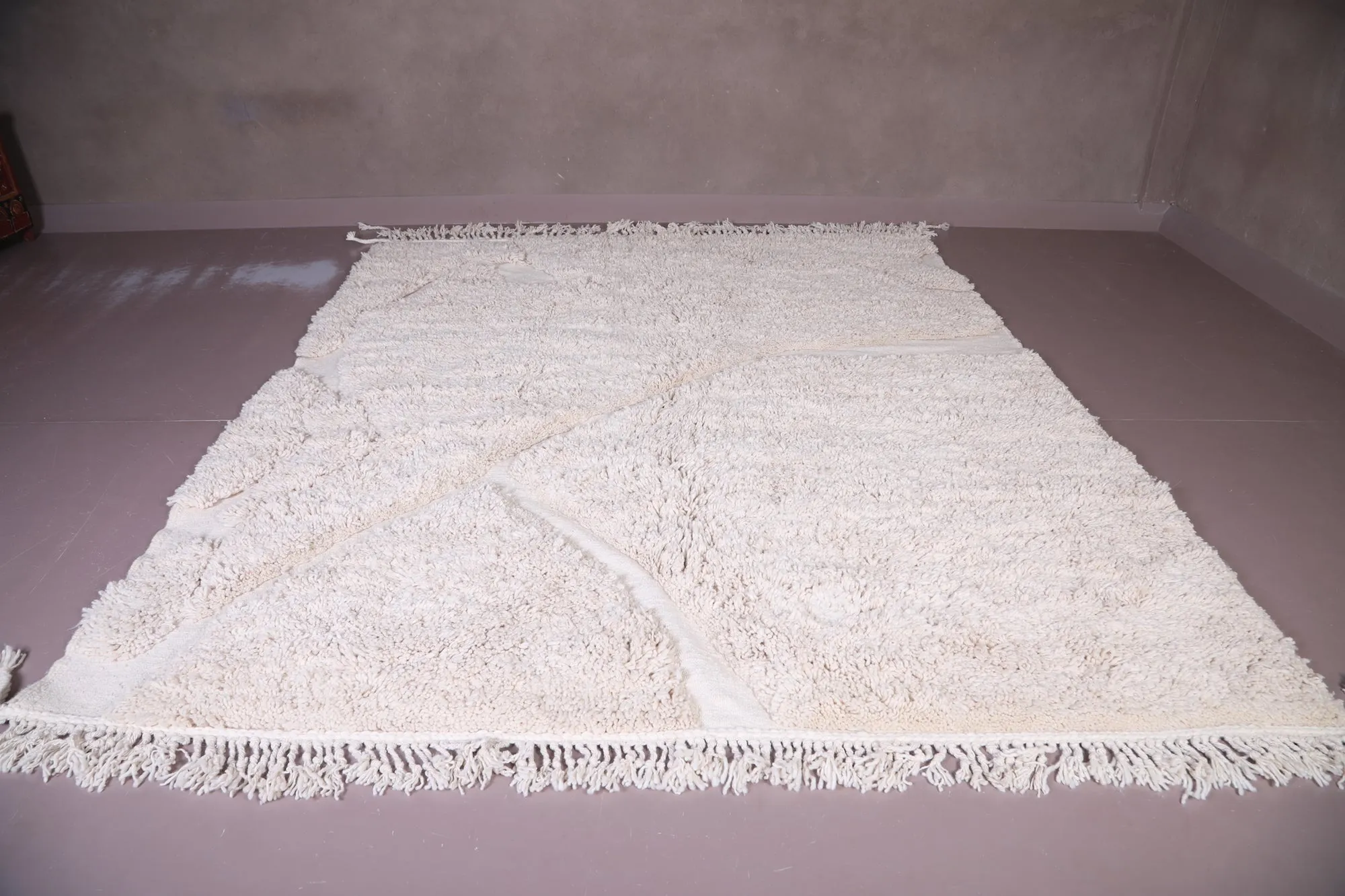 Ivory Beni Ourain - Rug All Wool - Handmade Moroccan Rug - Custom Rug