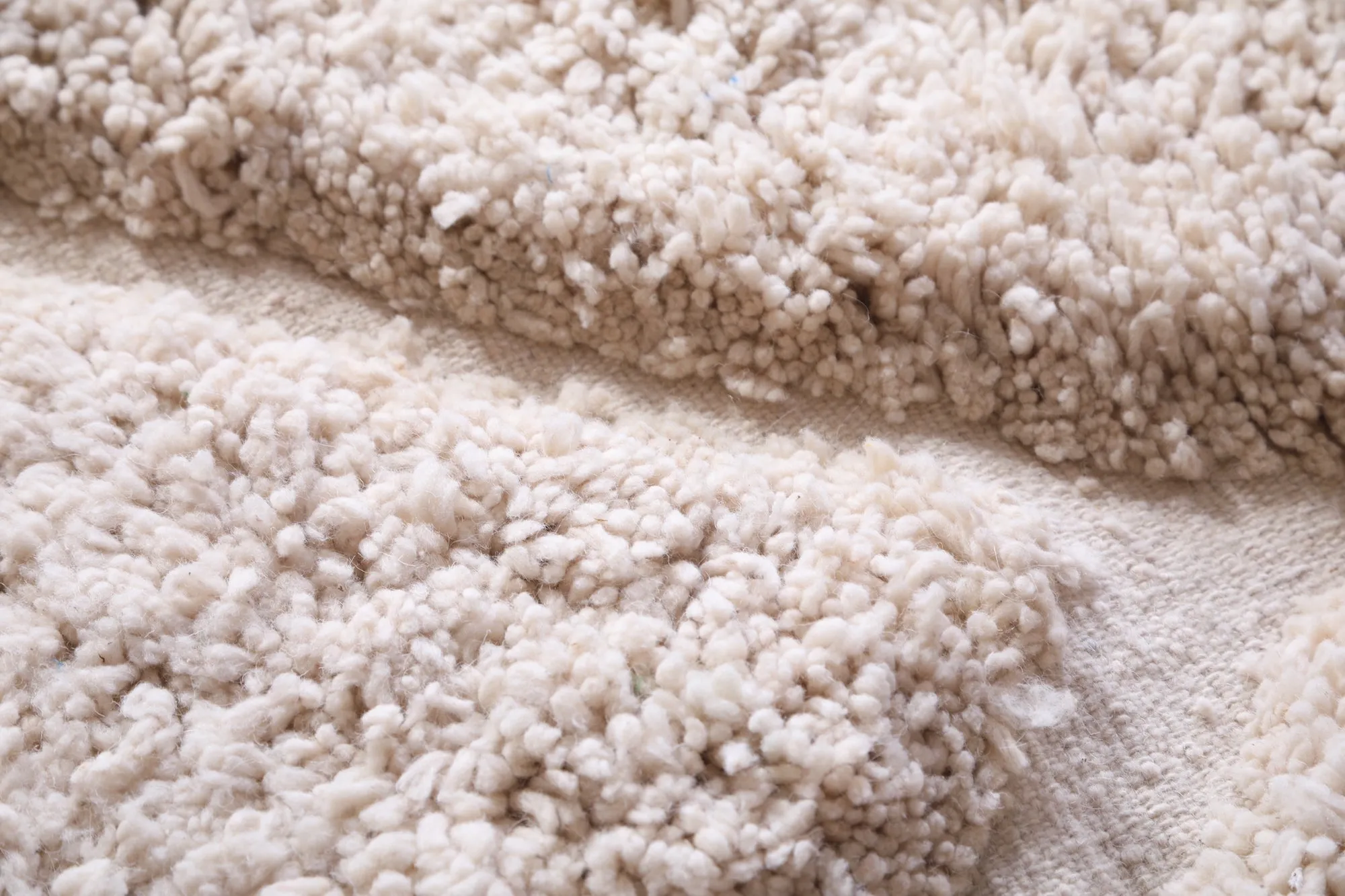 Ivory Beni Ourain - Rug All Wool - Handmade Moroccan Rug - Custom Rug