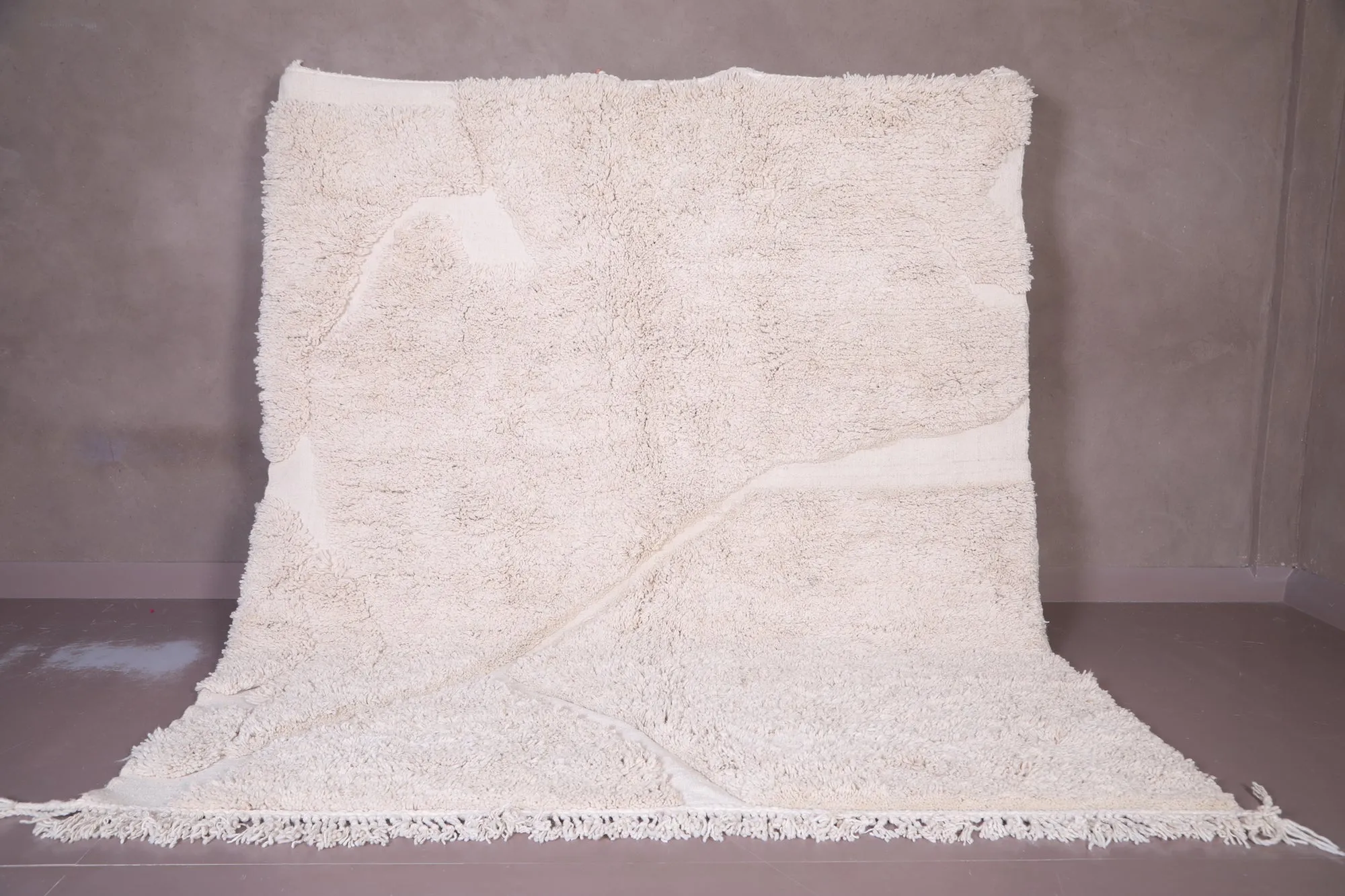 Ivory Beni Ourain - Rug All Wool - Handmade Moroccan Rug - Custom Rug