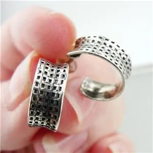 J Hoop Earrings 925 Sterling Silver  Handmade Small Hadar Designers (H) SALE