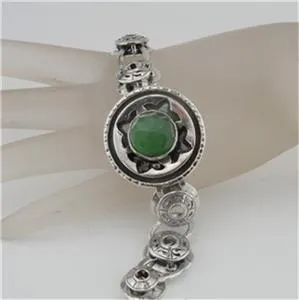 Jade Bracelet 925 Sterling Silver New Great Handmade Hadar Designers  (H ) SALE