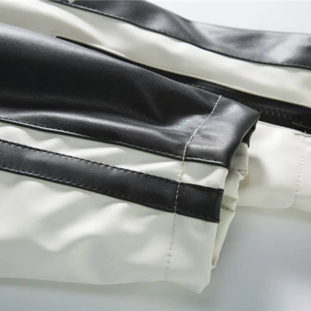 Japanese Letter PU Jacket