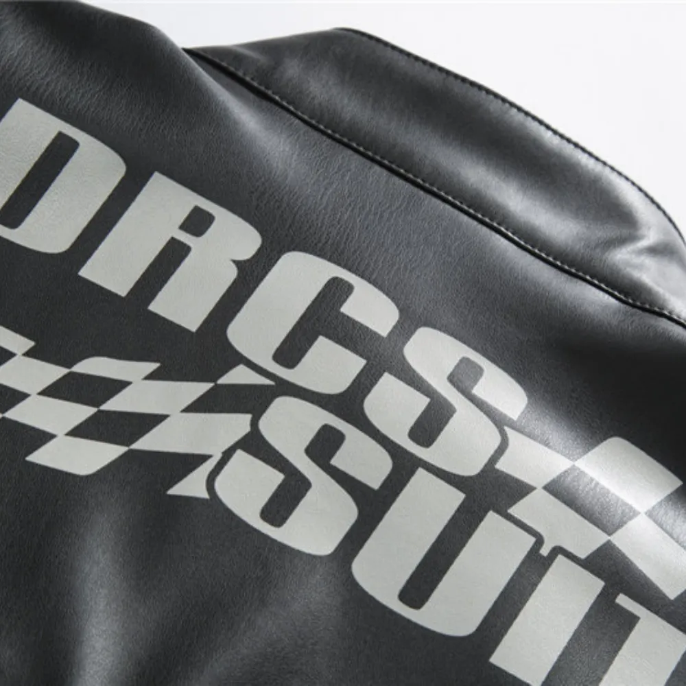 Japanese Letter PU Jacket
