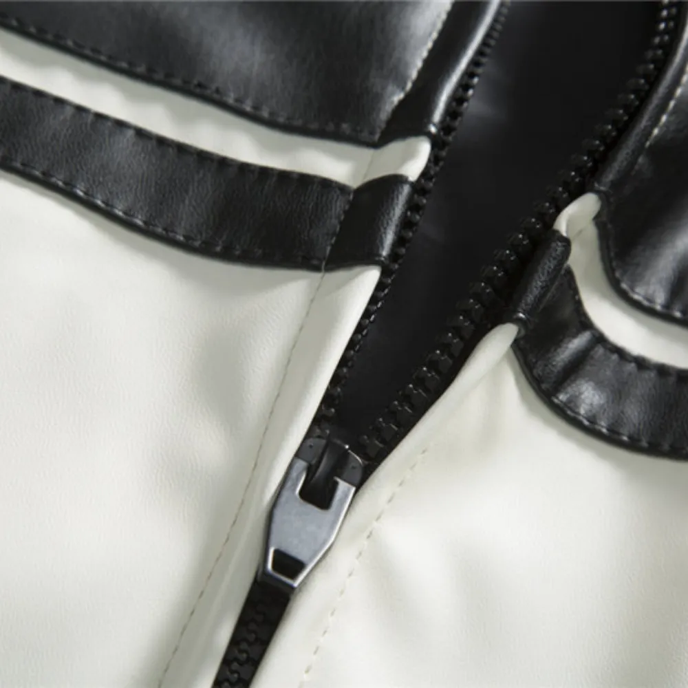 Japanese Letter PU Jacket