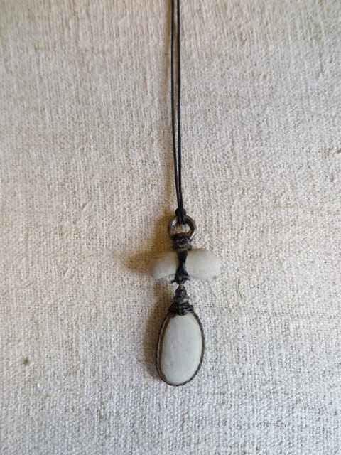 Japanese pebble talisman necklace - Lou Zeldis