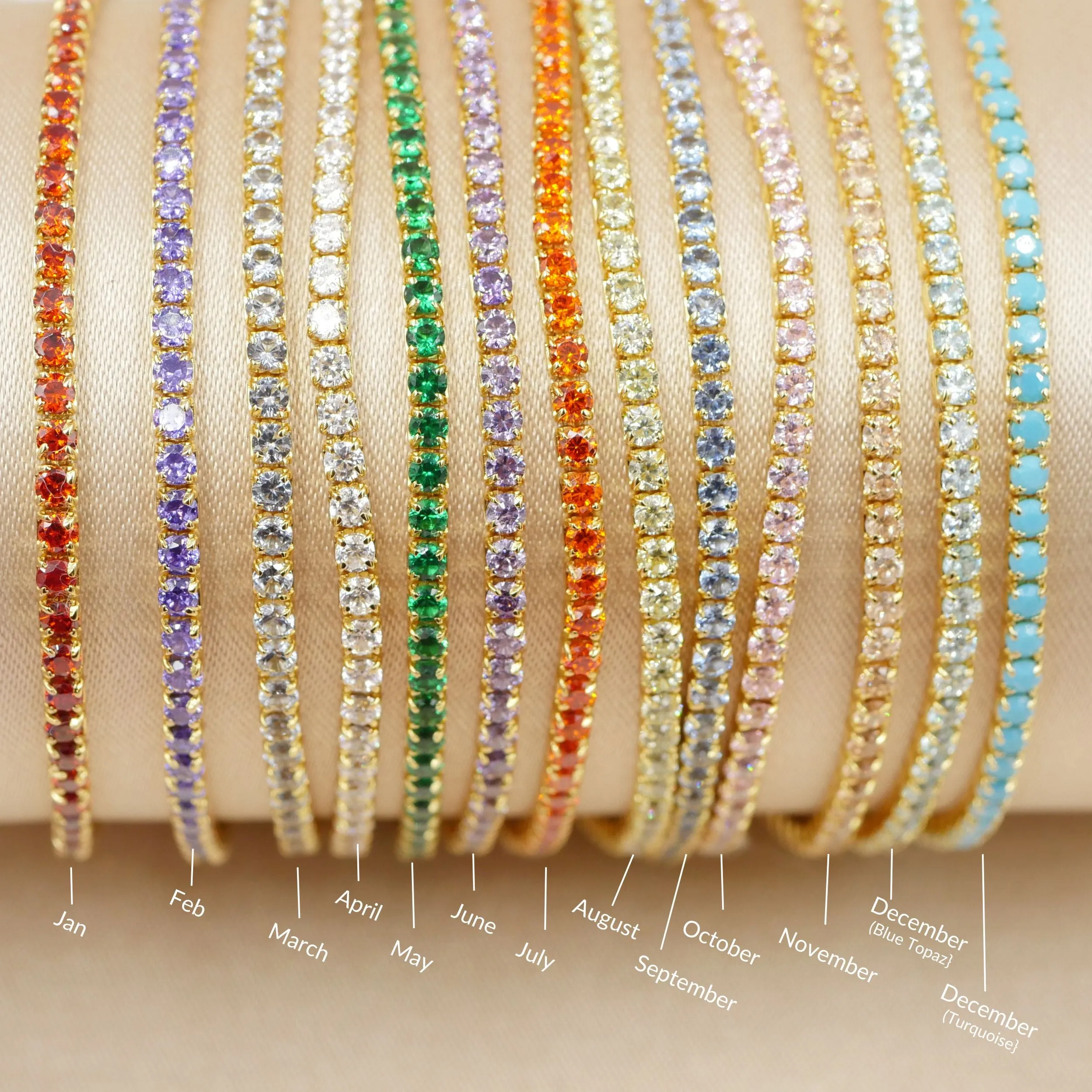 June Alexandrite Birthstone Tennis Bracelet