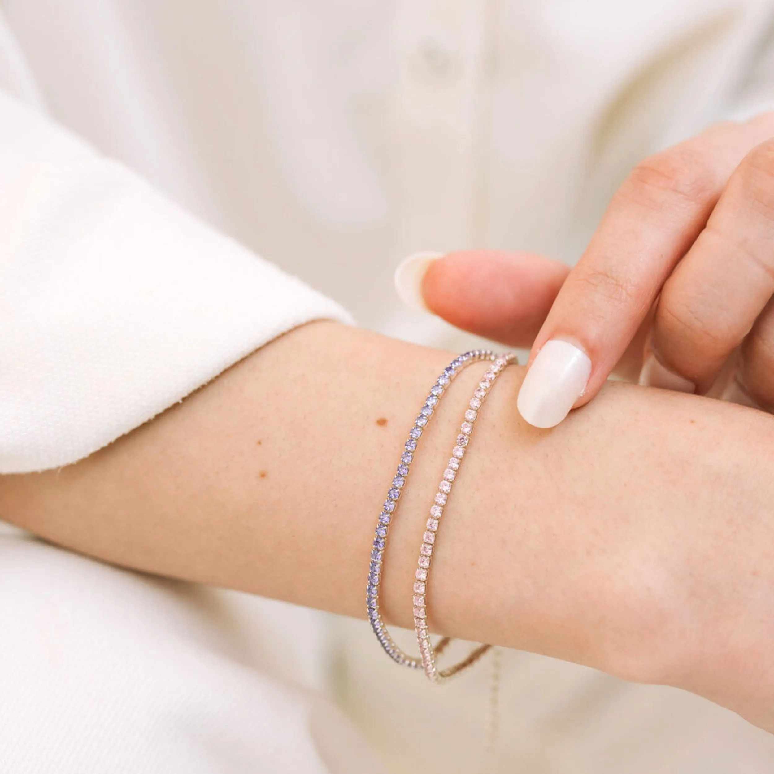 June Alexandrite Birthstone Tennis Bracelet