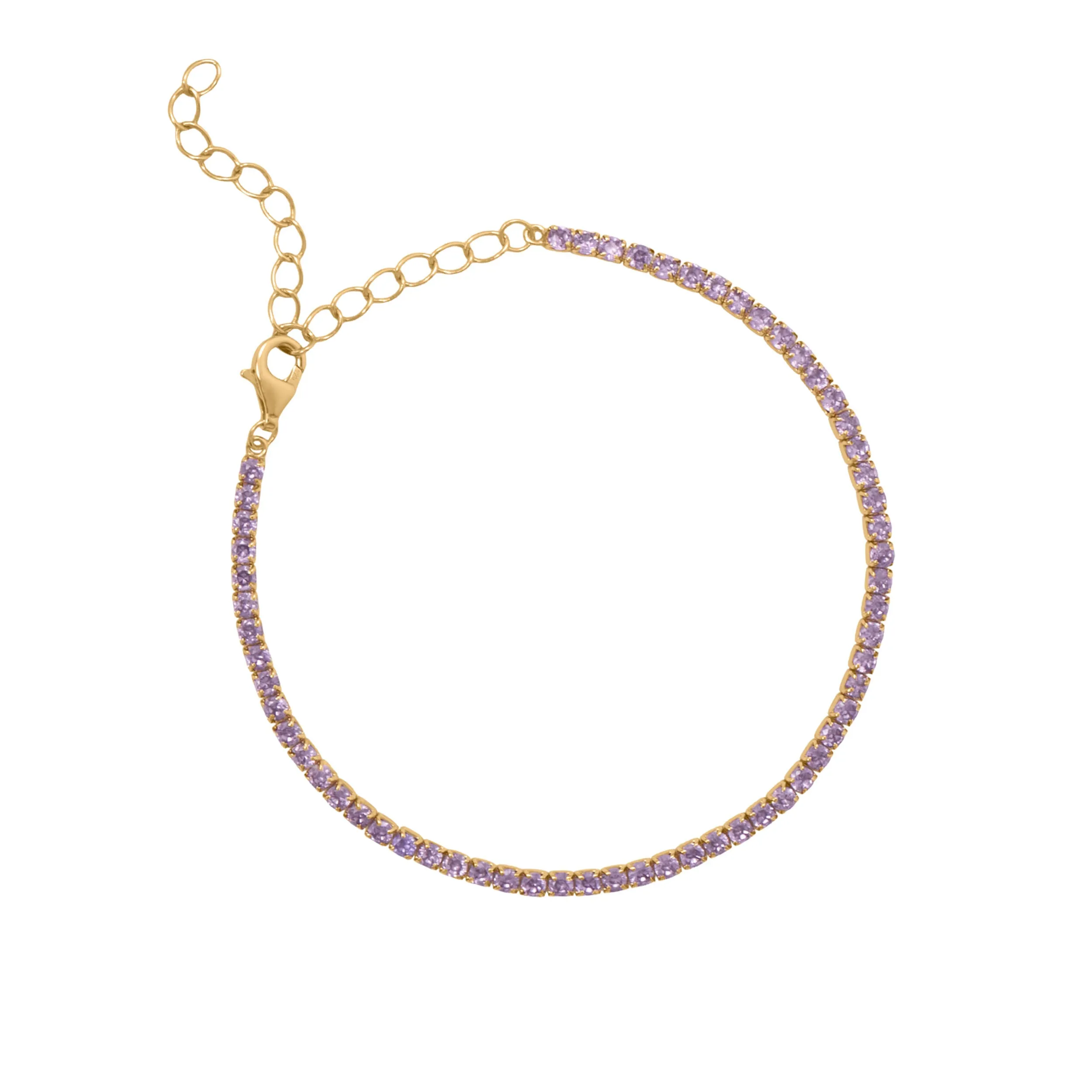 June Alexandrite Birthstone Tennis Bracelet