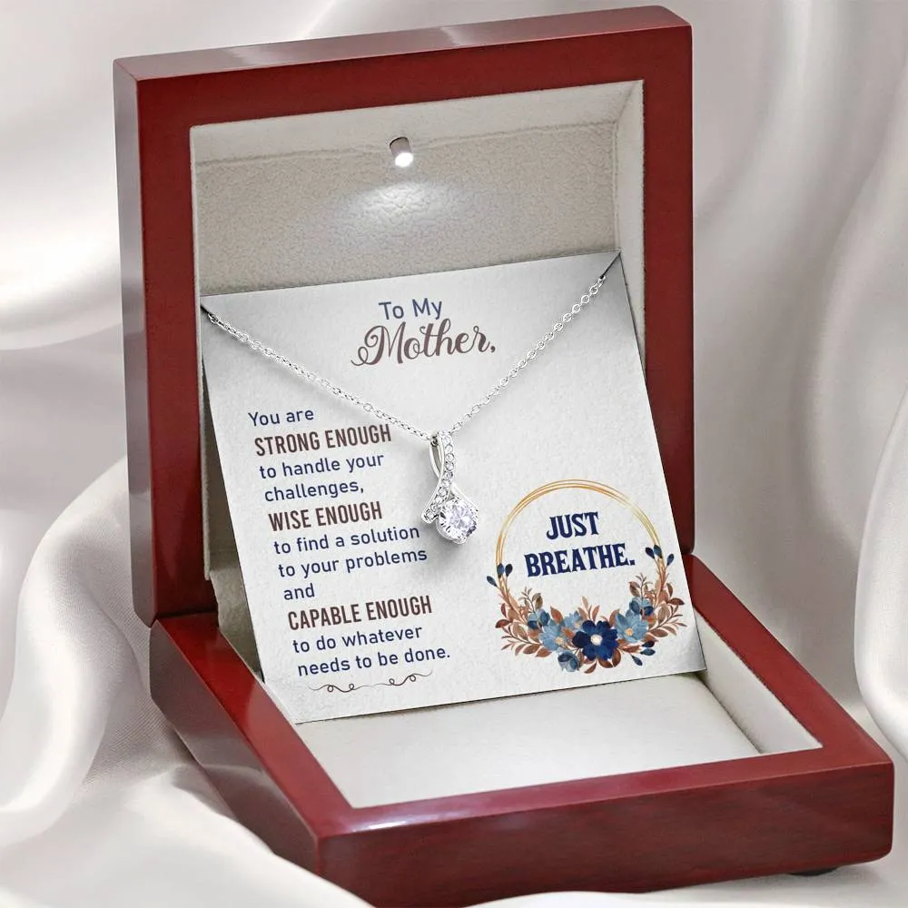 Just Breathe-Alluring Beauty Solitaire Necklace for Mother