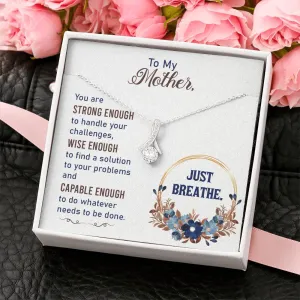 Just Breathe-Alluring Beauty Solitaire Necklace for Mother