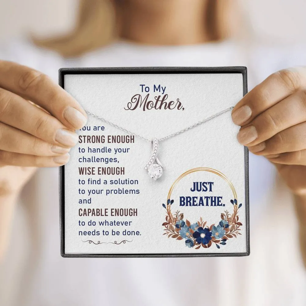 Just Breathe-Alluring Beauty Solitaire Necklace for Mother