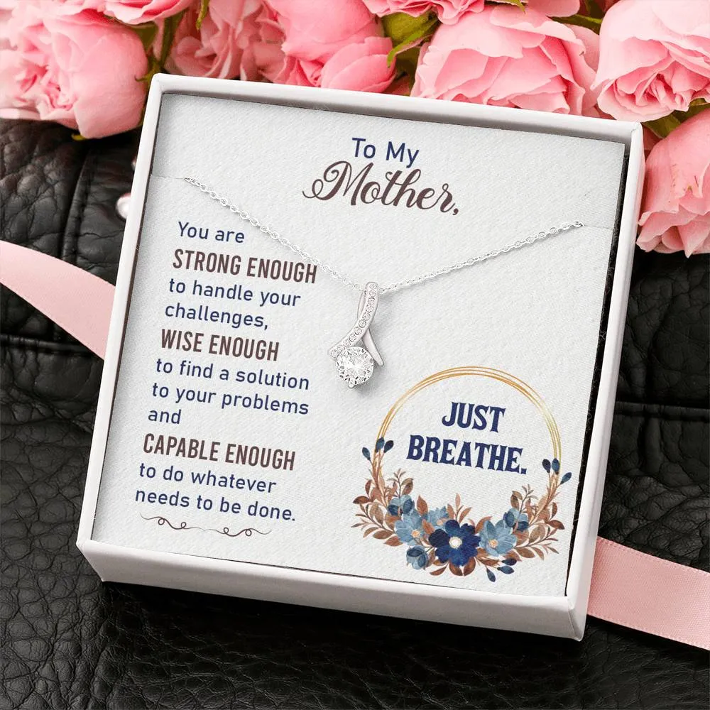 Just Breathe-Alluring Beauty Solitaire Necklace for Mother