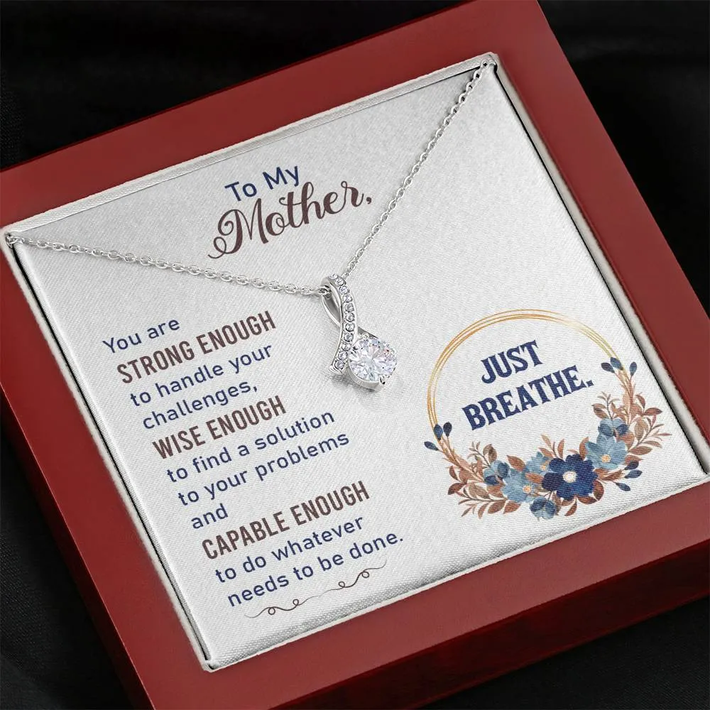 Just Breathe-Alluring Beauty Solitaire Necklace for Mother