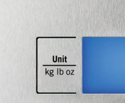 Kitchen Scale Battery Operated LCD Display Stainless Steel Brushed 5kg 4.5V "Saxony"