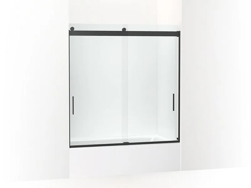 KOHLER K-706163-L Levity Sliding bath door, 62" H x 56-5/8 - 59-5/8" W, with 5/16" thick Crystal Clear glass