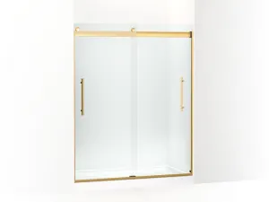 KOHLER K-706851-8L-2MB Elmbrook Frameless sliding shower door, 73-9/16" H x 54-5/8 - 59-5/8" W, with 5/16" thick Crystal Clear glass