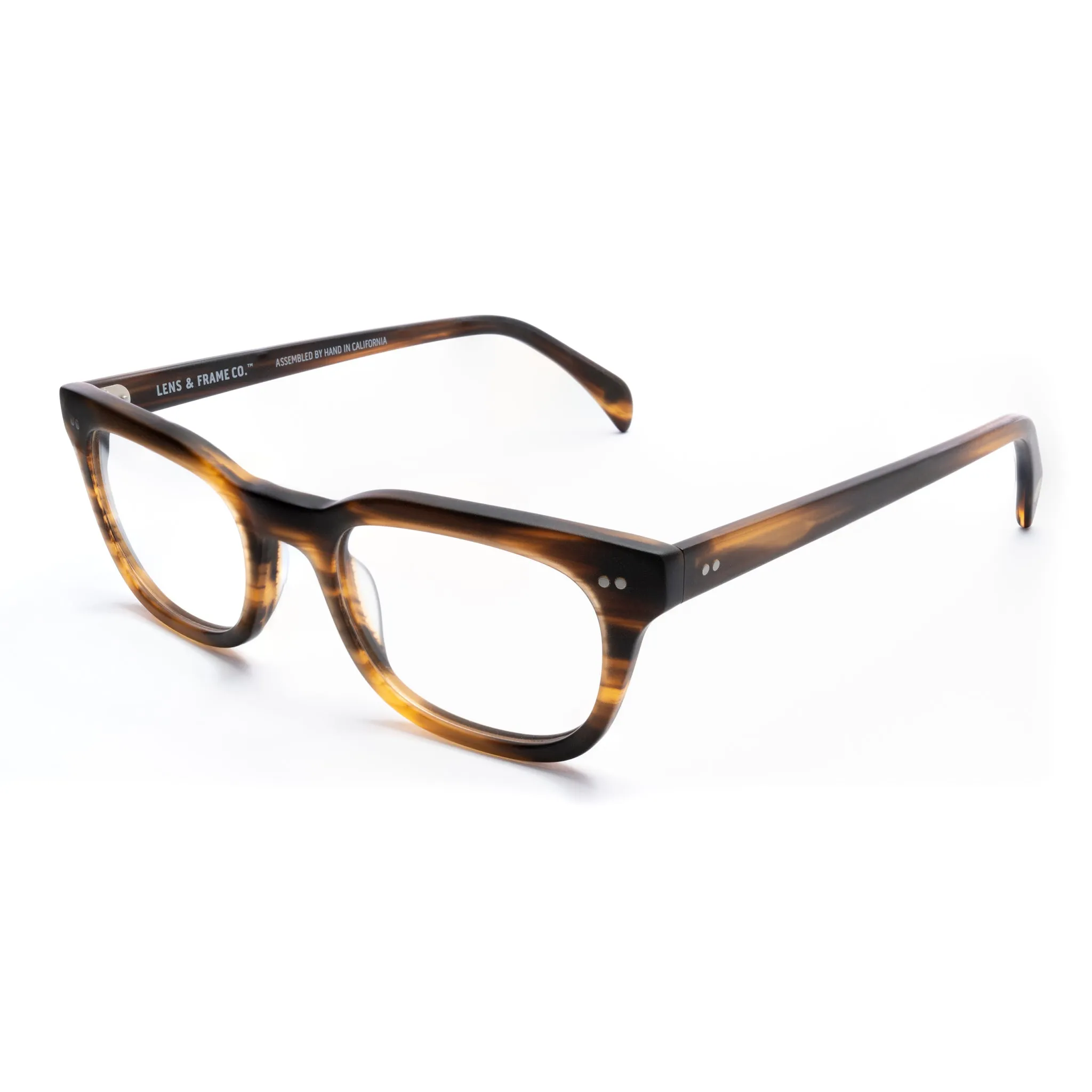 L&F &1 | Progressive Prescription Eyeglasses | Matte Striped Tortoise