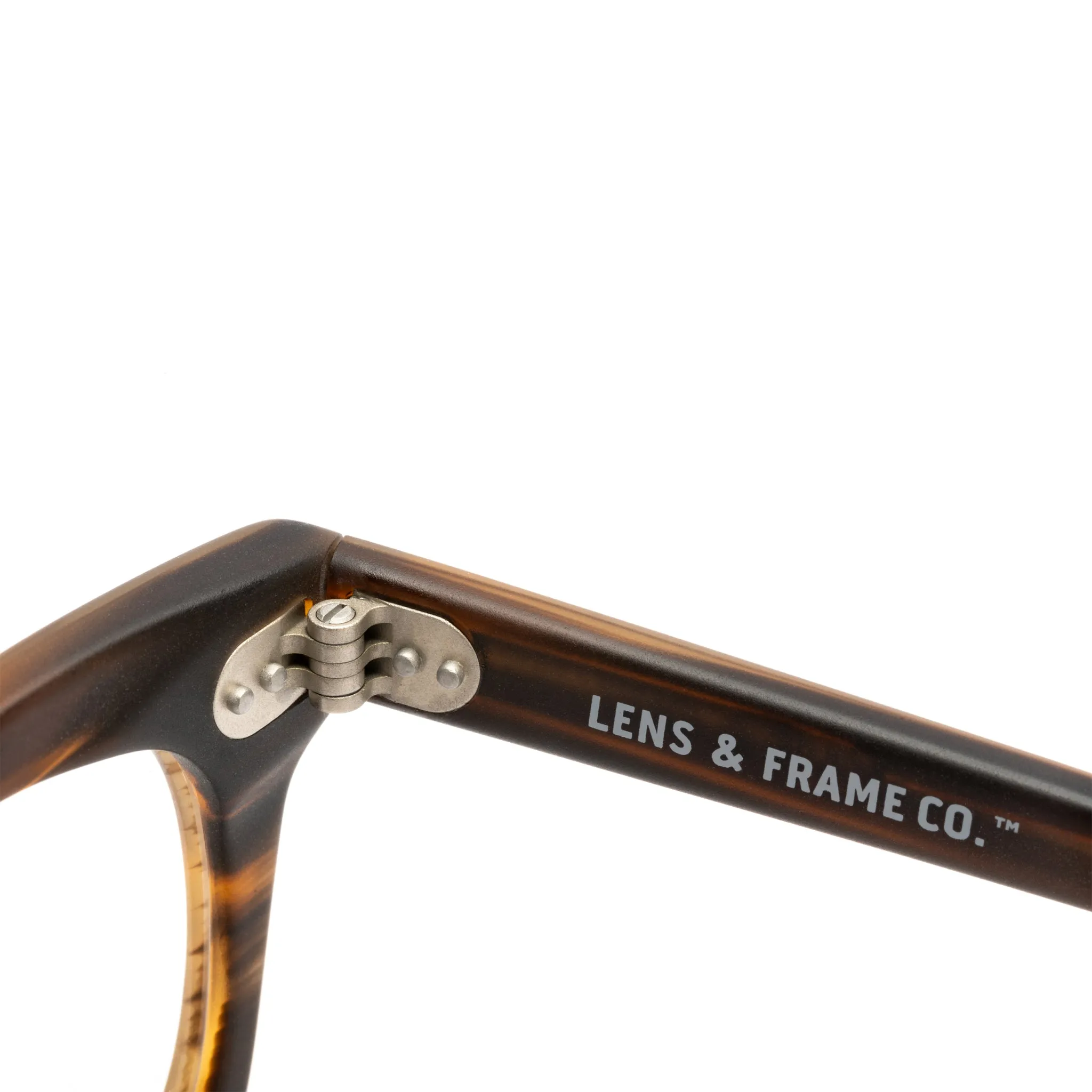 L&F &1 | Progressive Prescription Eyeglasses | Matte Striped Tortoise