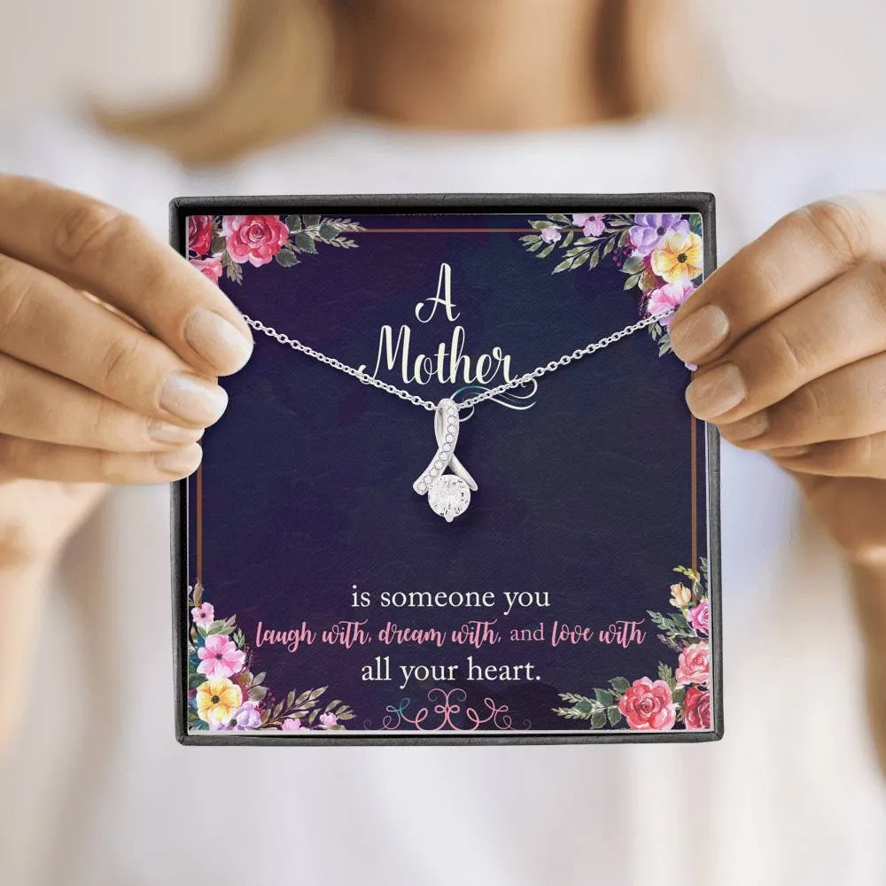 Laugh, dream & love-Alluring Beauty Solitaire Necklace for Mother