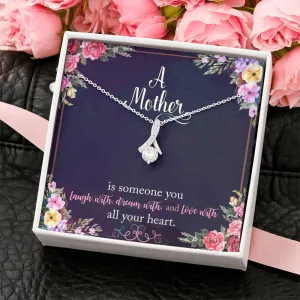 Laugh, dream & love-Alluring Beauty Solitaire Necklace for Mother